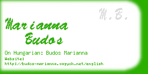 marianna budos business card